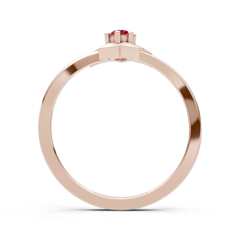 Stellar Radiance Dainty Solitaire Ring
