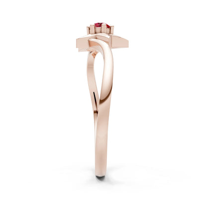 Stellar Radiance Dainty Solitaire Ring
