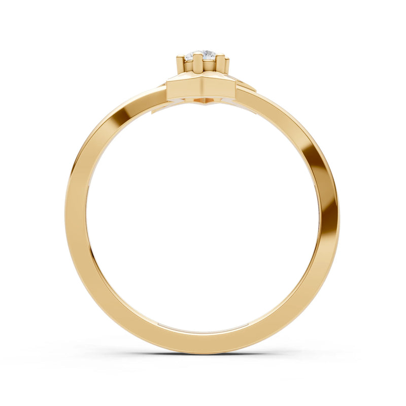 Diamond Stellar Radiance Dainty Solitaire Ring