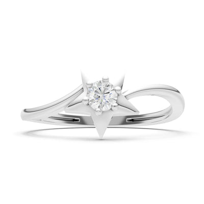 Stellar Radiance Dainty Solitaire Ring