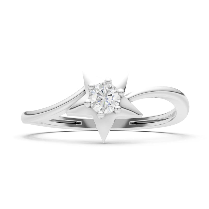 Stellar Radiance Dainty Solitaire Ring