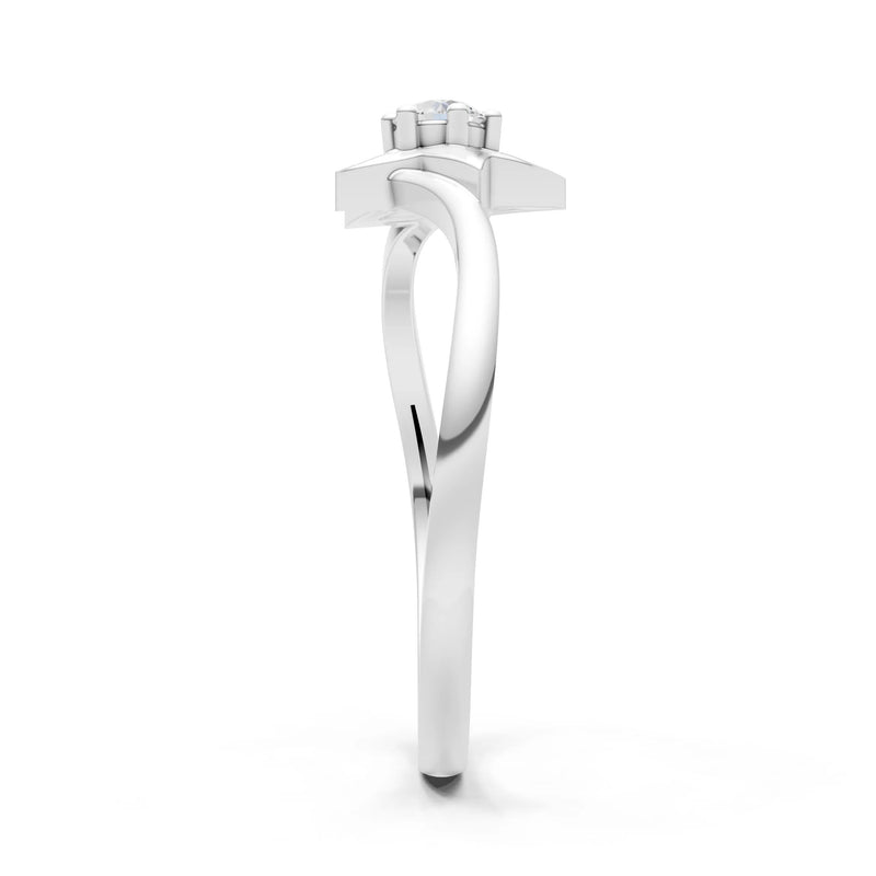 Stellar Radiance Dainty Solitaire Ring