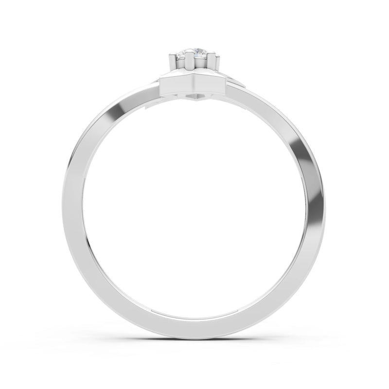 Diamond Stellar Radiance Dainty Solitaire Ring