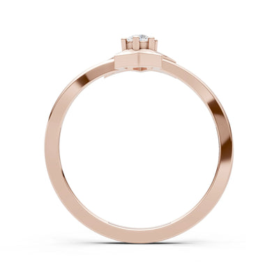 Diamond Stellar Radiance Dainty Solitaire Ring