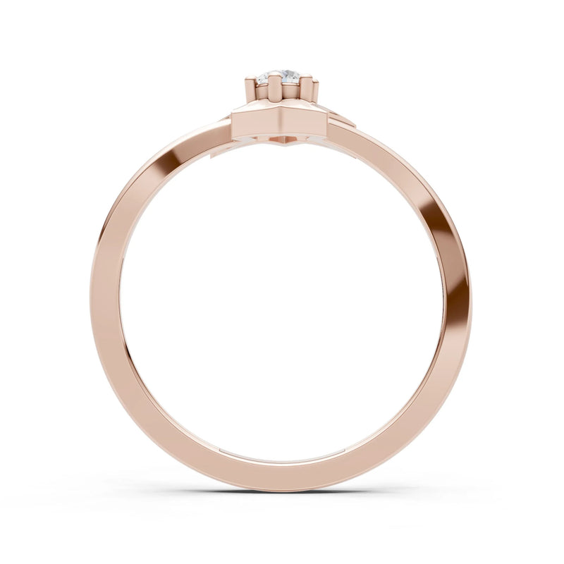 Diamond Stellar Radiance Dainty Solitaire Ring