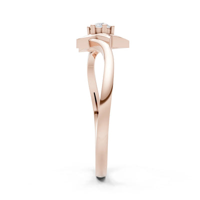 Stellar Radiance Dainty Solitaire Ring