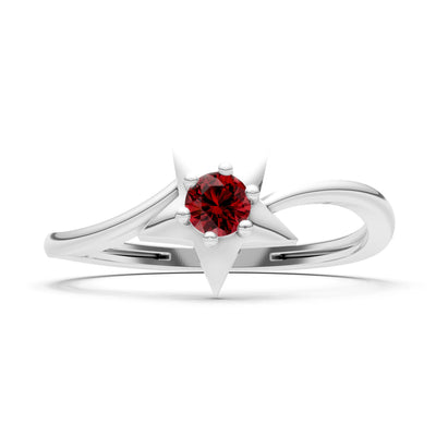Stellar Radiance Dainty Solitaire Ring