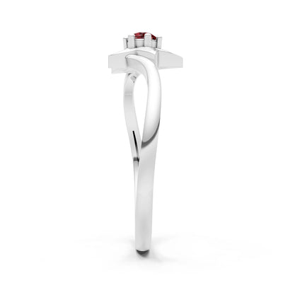 Stellar Radiance Dainty Solitaire Ring