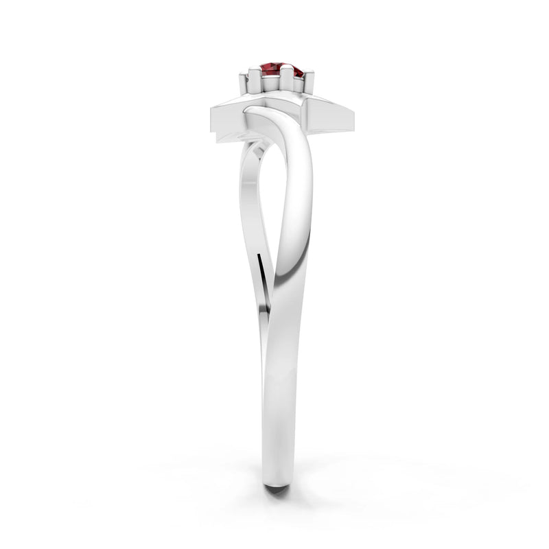 Stellar Radiance Dainty Solitaire Ring