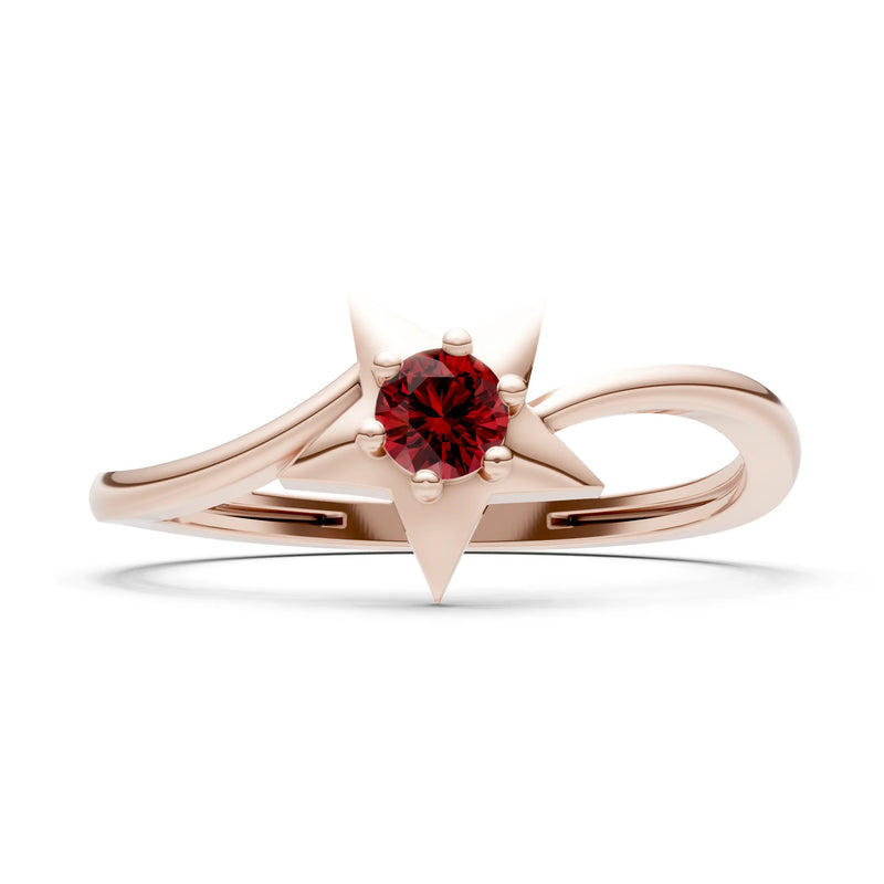 Stellar Radiance Dainty Solitaire Ring