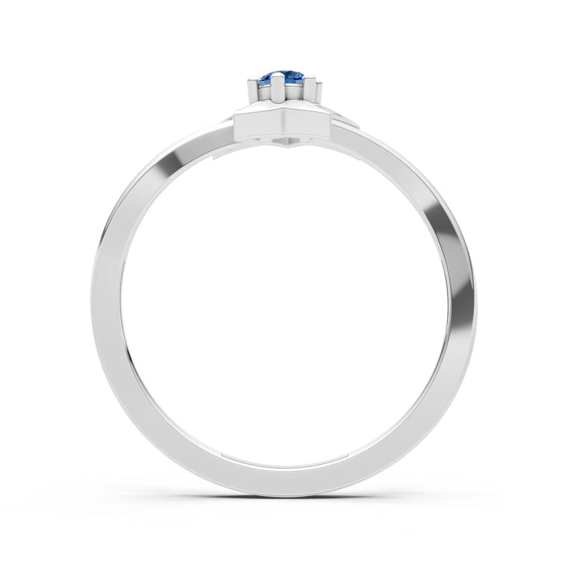 Stellar Radiance Dainty Solitaire Ring