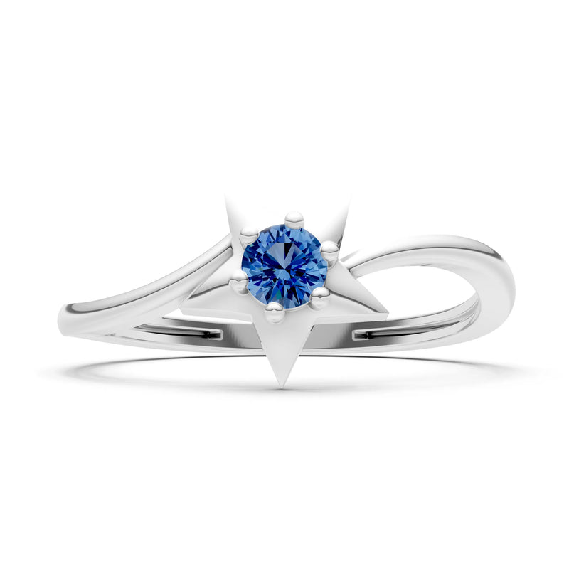 Stellar Radiance Dainty Solitaire Ring