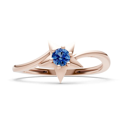 Stellar Radiance Dainty Solitaire Ring