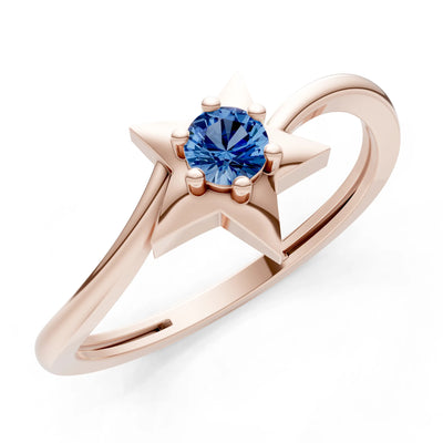 Stellar Radiance Dainty Solitaire Ring