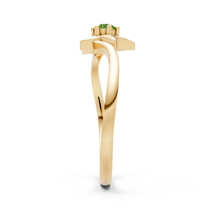 Stellar Radiance Dainty Solitaire Ring