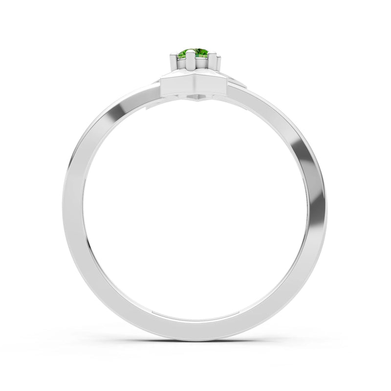 Stellar Radiance Dainty Solitaire Ring