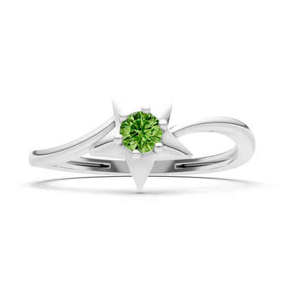 Stellar Radiance Dainty Solitaire Ring