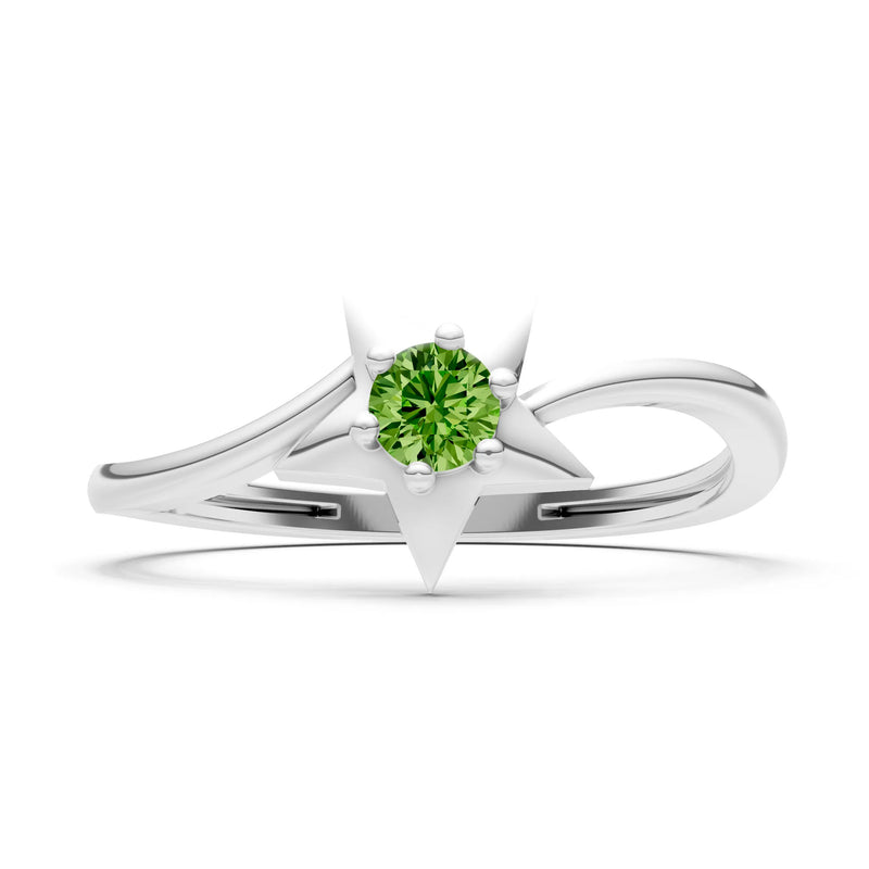 Stellar Radiance Dainty Solitaire Ring