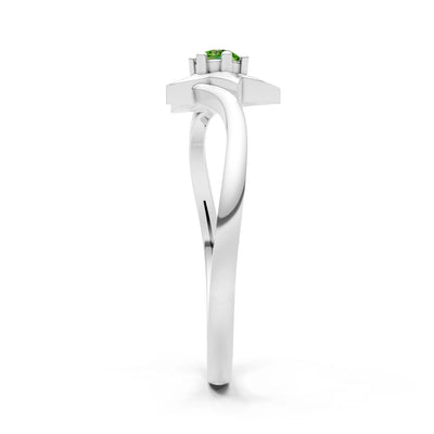 Stellar Radiance Dainty Solitaire Ring