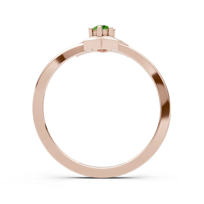 Stellar Radiance Dainty Solitaire Ring