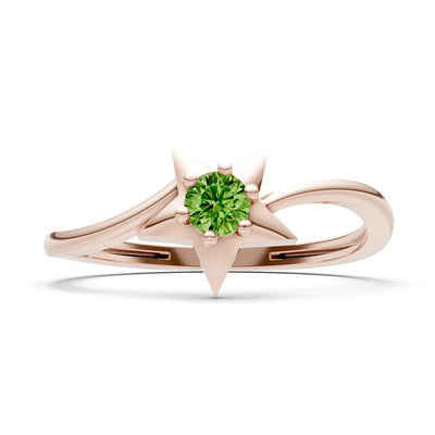 Stellar Radiance Dainty Solitaire Ring