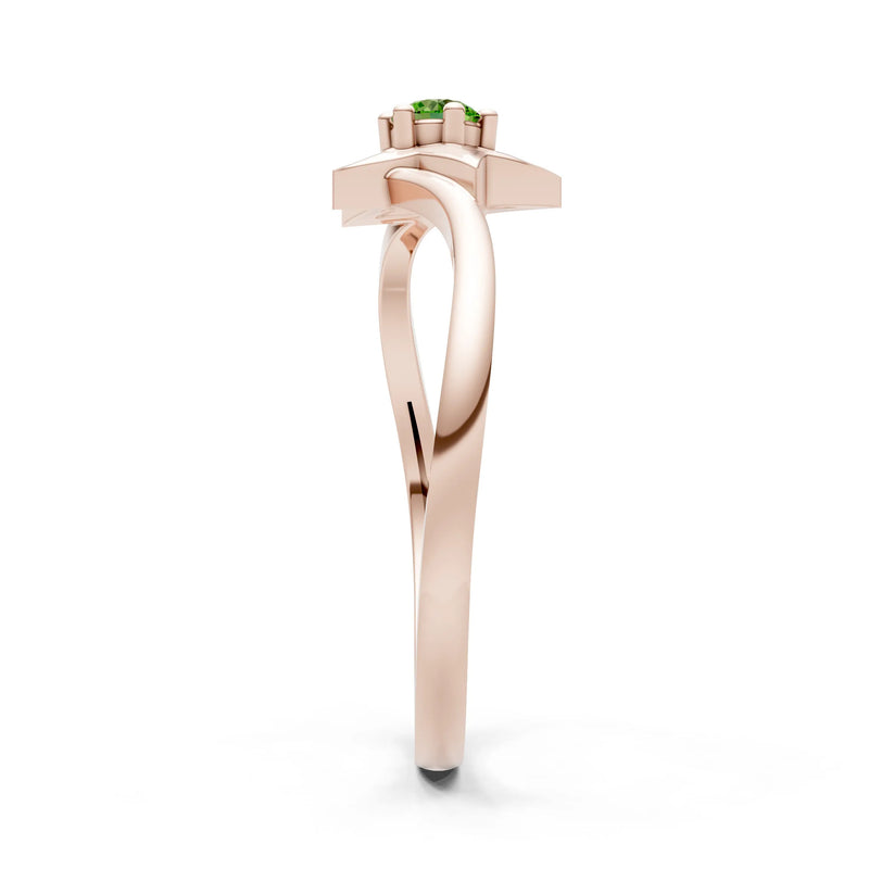Stellar Radiance Dainty Solitaire Ring