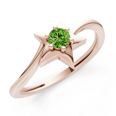 Stellar Radiance Dainty Solitaire Ring