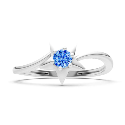 Stellar Radiance Dainty Solitaire Ring