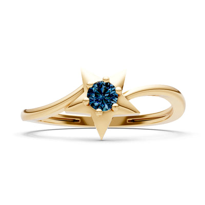 Stellar Radiance Dainty Solitaire Ring