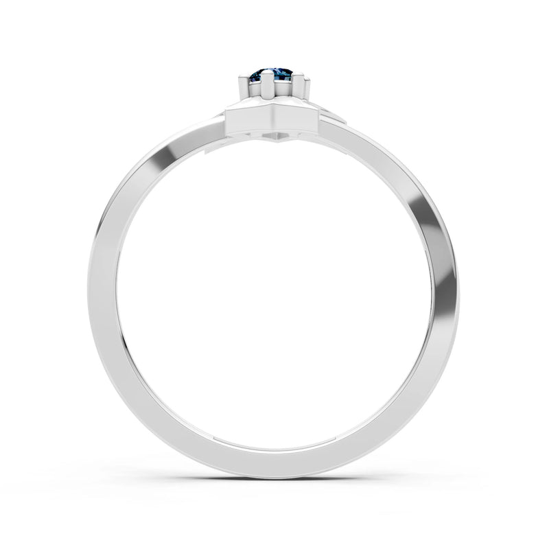 Stellar Radiance Dainty Solitaire Ring