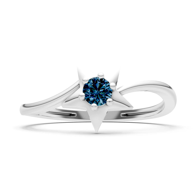 Stellar Radiance Dainty Solitaire Ring