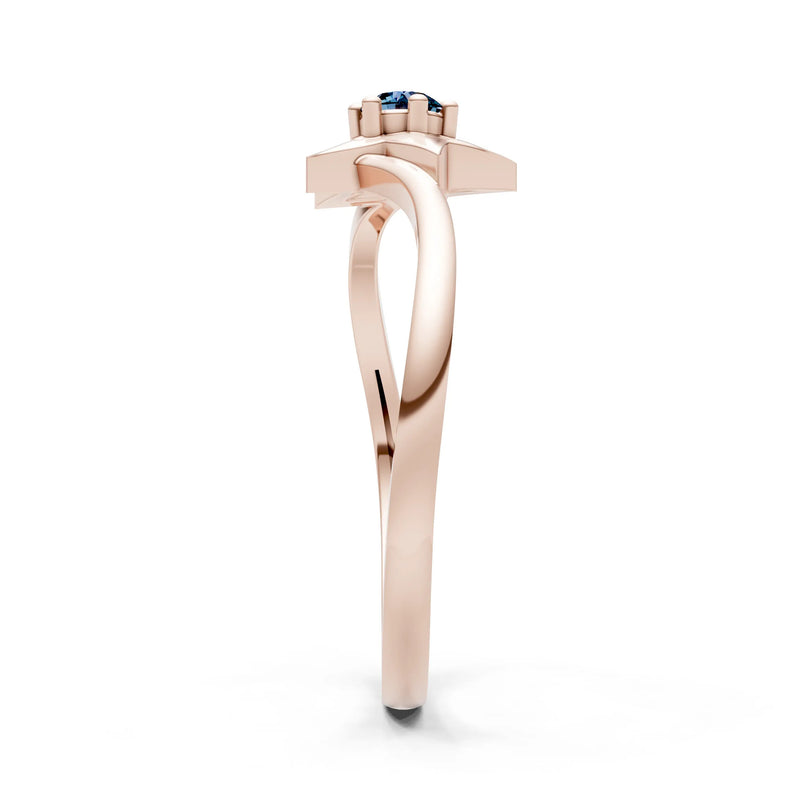 Stellar Radiance Dainty Solitaire Ring