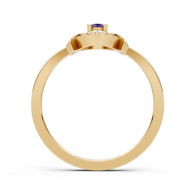 Luna Halo Dainty Cluster Ring