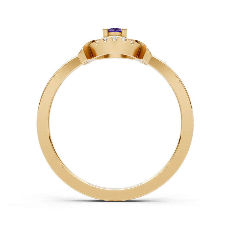 Luna Halo Dainty Cluster Ring