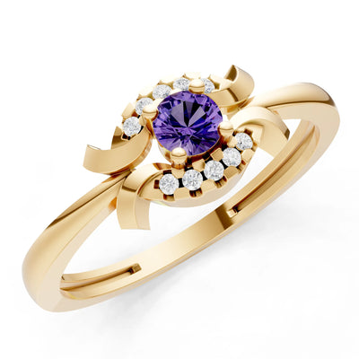 Luna Halo Dainty Cluster Ring