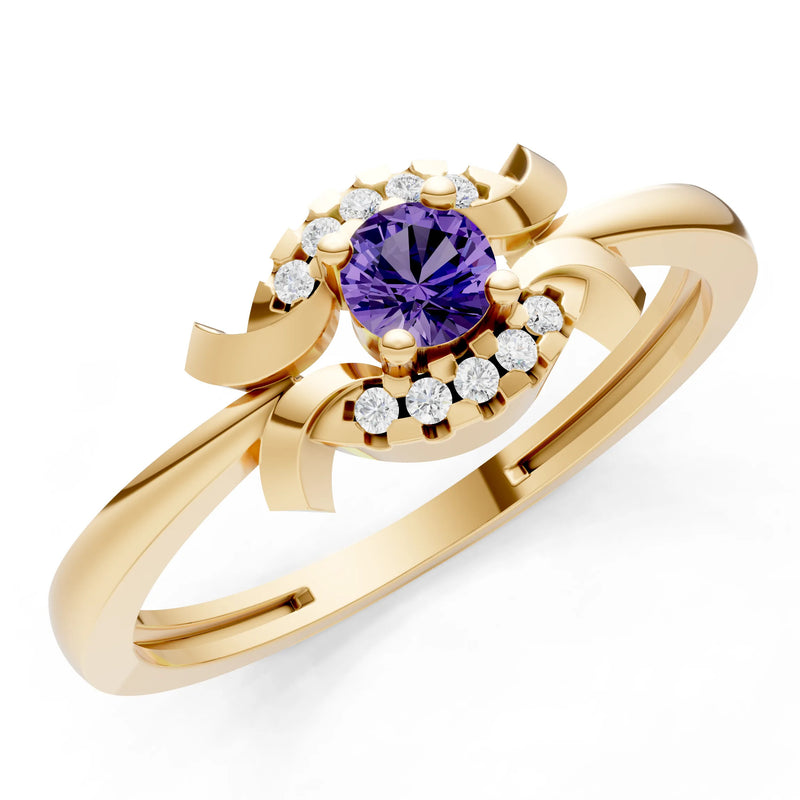Luna Halo Dainty Cluster Ring