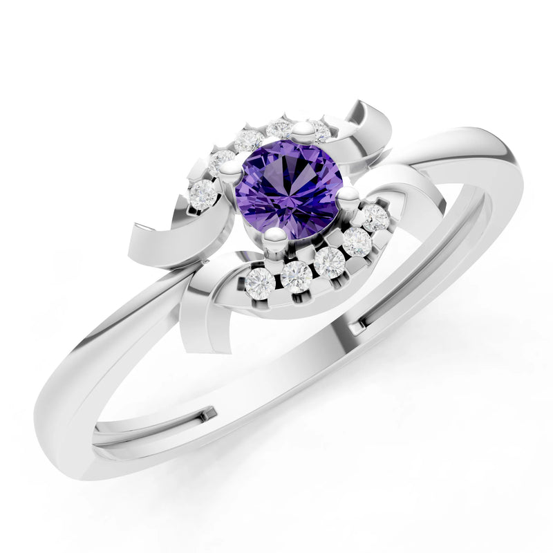 Luna Halo Dainty Cluster Ring