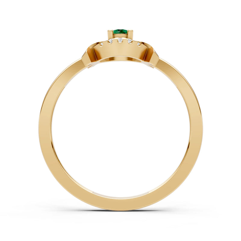 Luna Halo Dainty Cluster Ring