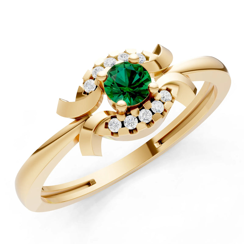Luna Halo Dainty Cluster Ring