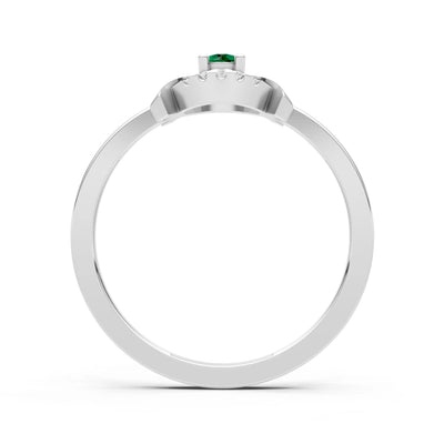 Luna Halo Dainty Cluster Ring