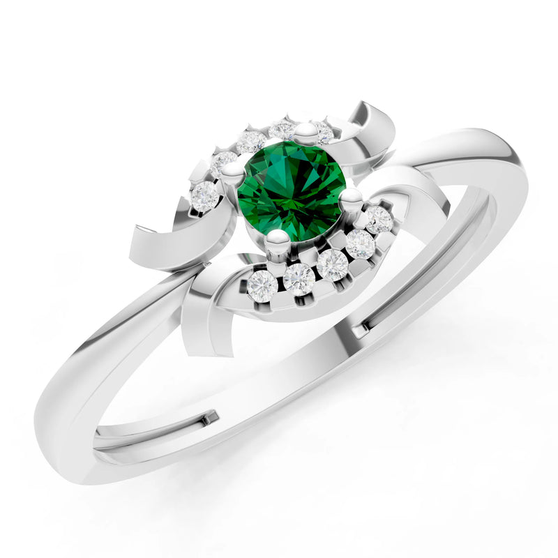 Luna Halo Dainty Cluster Ring
