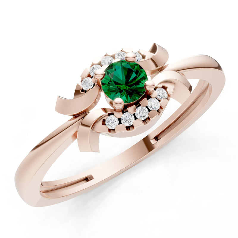 Luna Halo Dainty Cluster Ring