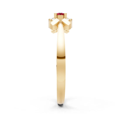 Luna Halo Dainty Cluster Ring