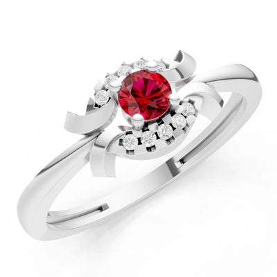 Luna Halo Dainty Cluster Ring