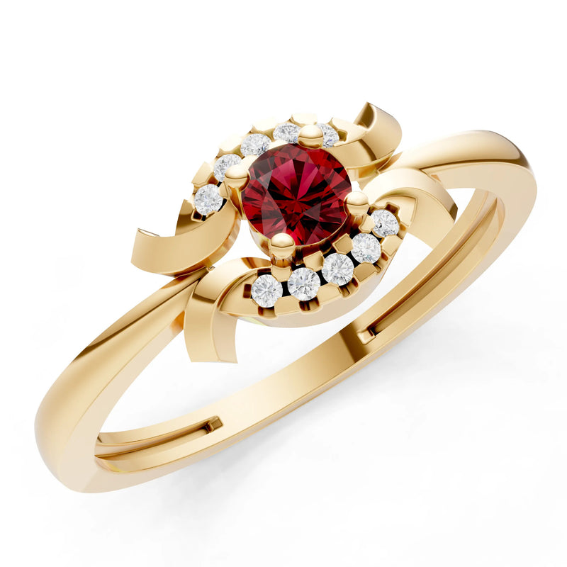 Luna Halo Dainty Cluster Ring