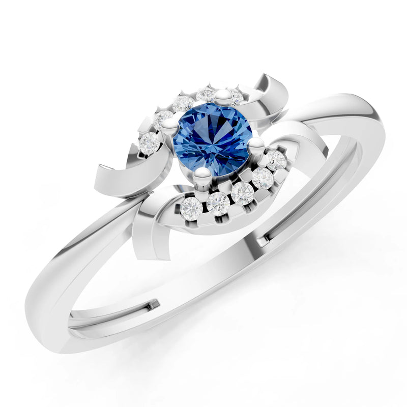 Luna Halo Dainty Cluster Ring