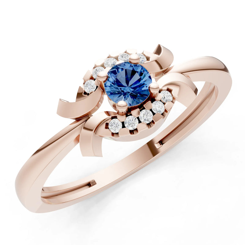 Luna Halo Dainty Cluster Ring