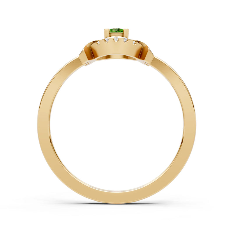 Luna Halo Dainty Cluster Ring