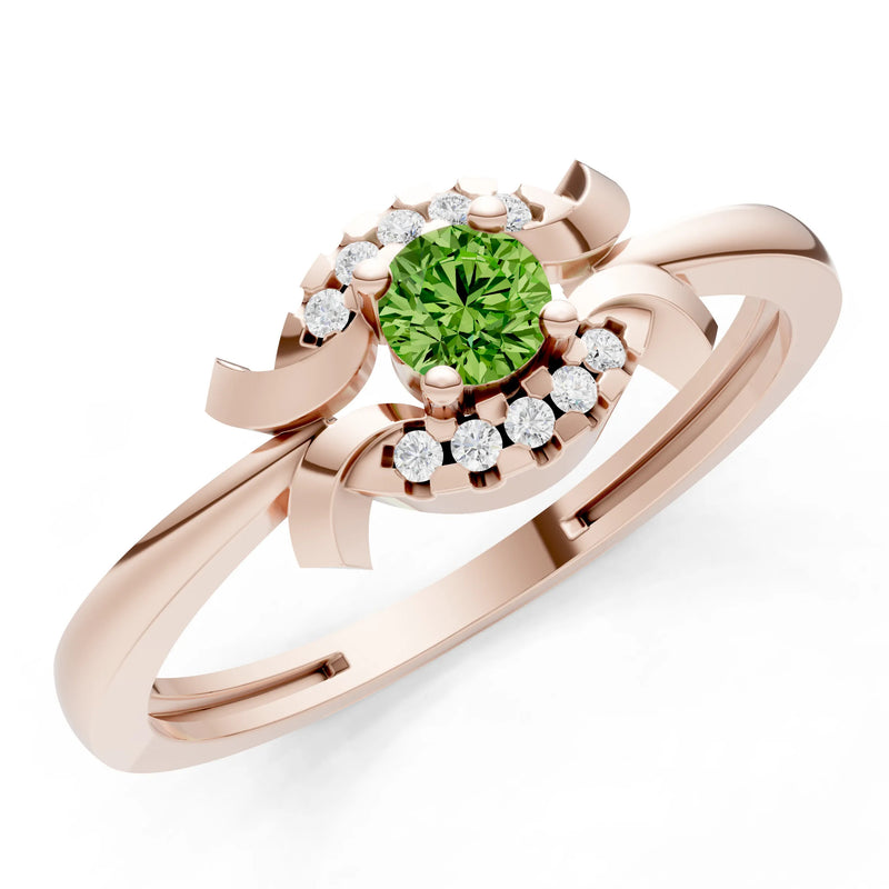 Luna Halo Dainty Cluster Ring