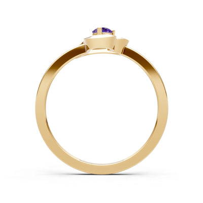 Amora Heart Tiny Solitaire Ring